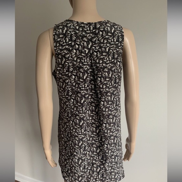 Theory Women’s Silk Abstract Semine Shirt Button Down Black Gray Small - Picture 13 of 13